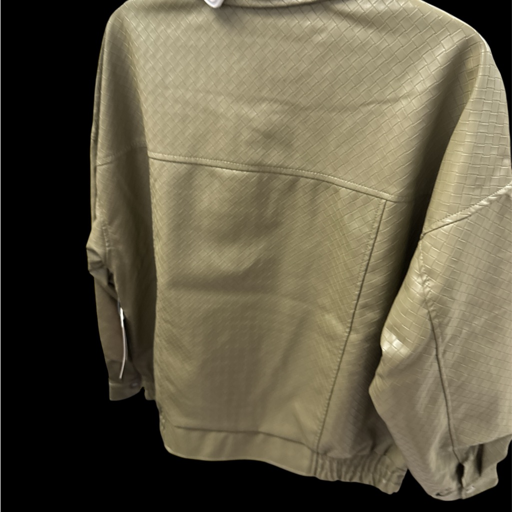 Olive Green Textured Jacket